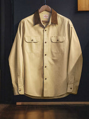 コーデュロイ襟 ワークシャツ