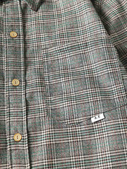 グリーンチェック柄 長袖シャツ