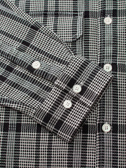 コットン先染めワッフル柄ワークシャツ