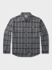 コットン先染めワッフル柄ワークシャツ