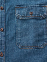 ウォッシュ ブルー ヴィンテージ デニムシャツ