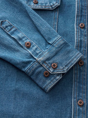 ウォッシュ ブルー ヴィンテージ デニムシャツ