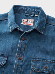 ウォッシュ ブルー ヴィンテージ デニムシャツ