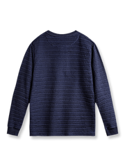 製品画像: インディゴ ジャカードニットデニム ヘンリーネックシャツ