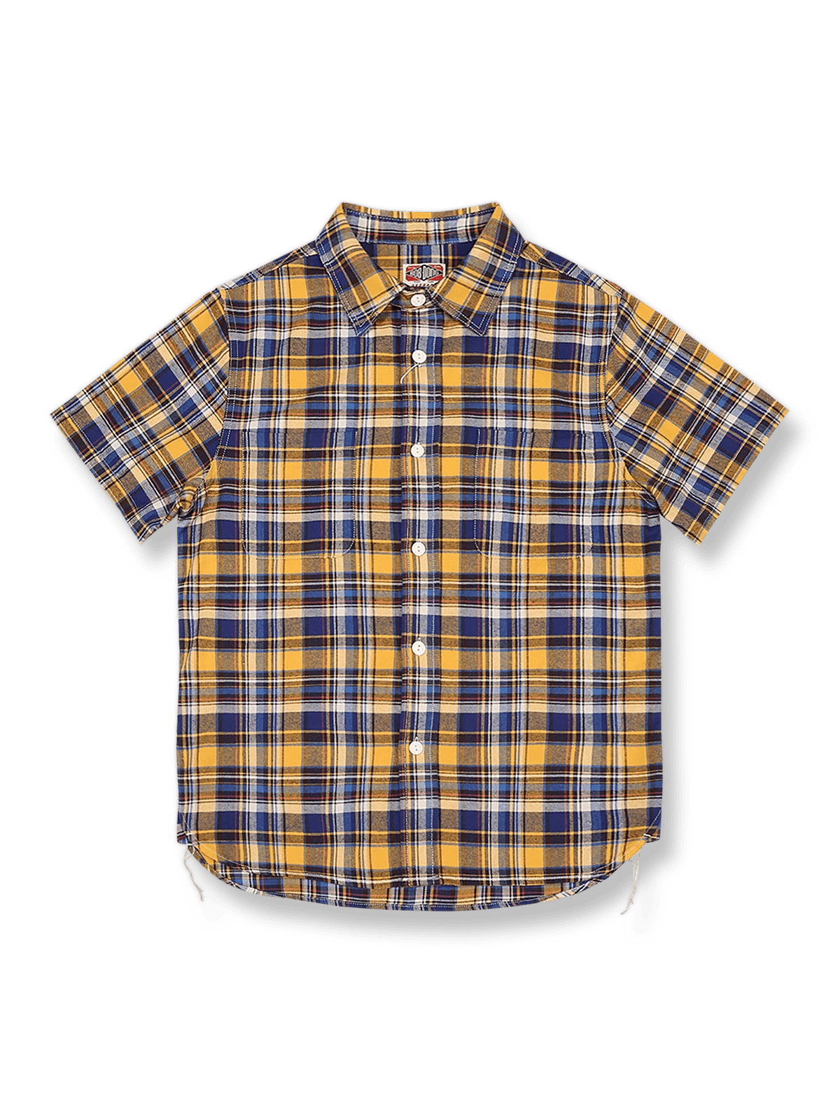 製品画像: アメリカンウエスタンレトロチェック柄半袖ワークシャツ正面図