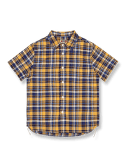 製品画像: アメリカンウエスタンレトロチェック柄半袖ワークシャツ正面図