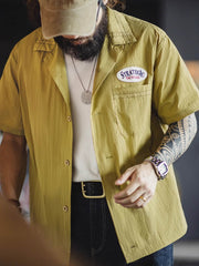 シワ感 キューバカラーシャツ