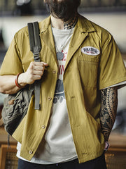 シワ感 キューバカラーシャツ