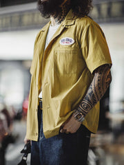 シワ感 キューバカラーシャツ