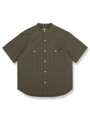 クルーネック オーバーサイズ ワークシャツの全体像