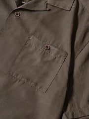 「ジャングルの法則」ブラックパンサー刺繍キューバシャツ