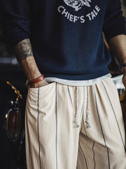 クラシック縦ストライプバルーンパンツ