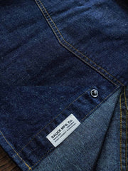 コットンリネンレトロ デニム半袖シャツ