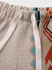 インターシャ編み ショートパンツ