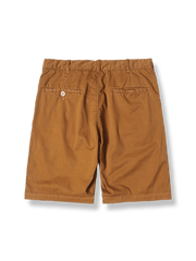 製品画像: ウォッシュドサージコットンカジュアルショーツ反面図