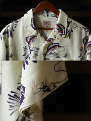 カジキマグロ プリントハワイアンシャツ