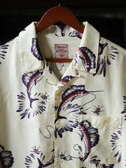 カジキマグロ プリントハワイアンシャツ
