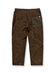 ヴィンテージコーデュロイテーパードカジュアルパンツの平置き画像