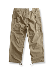 ウォッシュ加工ビッグポケットワークパンツの平置き画像