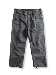 ウォッシュ加工ビッグポケットワークパンツの平置き画像