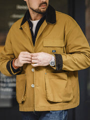 コーデュロイ襟付き ハンティングジャケット