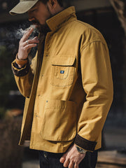 コーデュロイ襟付き ハンティングジャケット