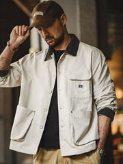 コーデュロイ襟付き ハンティングジャケット