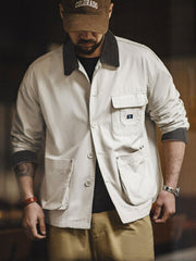 コーデュロイ襟付き ハンティングジャケット