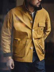 コーデュロイ襟付き ハンティングジャケット