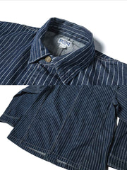 インディゴ染め ウォバッシュストライプ ジャケット