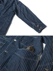 インディゴ染め ウォバッシュストライプ ジャケット