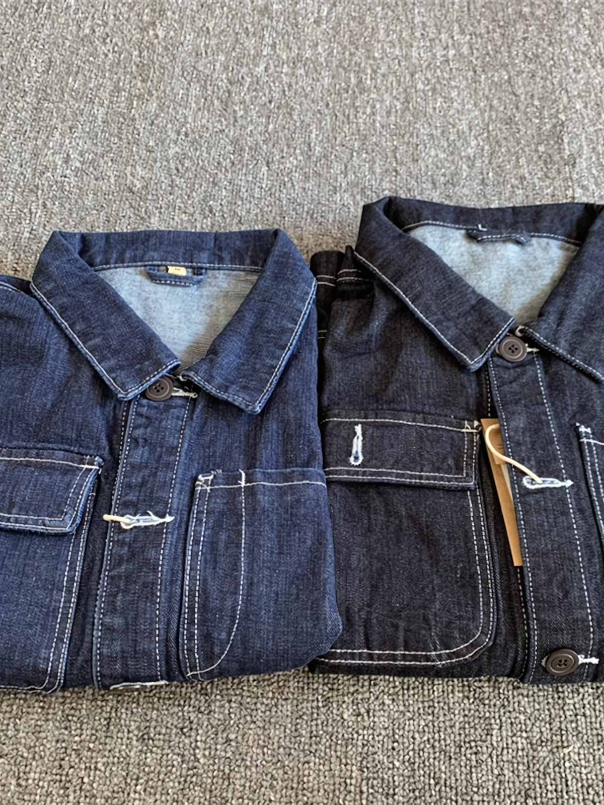 ウォッシュ加工マルチポケットデニムジャケット