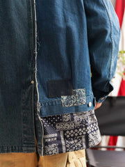 アシンメトリー構造リメイクデニムジャケット