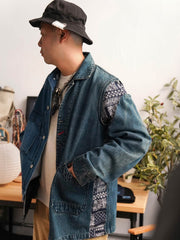 アシンメトリー構造リメイクデニムジャケット