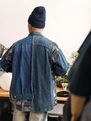 アシンメトリー構造リメイクデニムジャケット