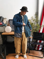 アシンメトリー構造リメイクデニムジャケット