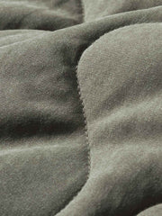 製品画像: ヴィンテージ風ひょうたん型キルティング中綿ジャケットのフロントビュー
詳細画像: ひょうたん型キルティング模様のディテール特写