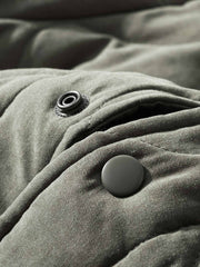 製品画像: ヴィンテージ風ひょうたん型キルティング中綿ジャケットのフロントビュー
詳細画像: ひょうたん型キルティング模様のディテール特写