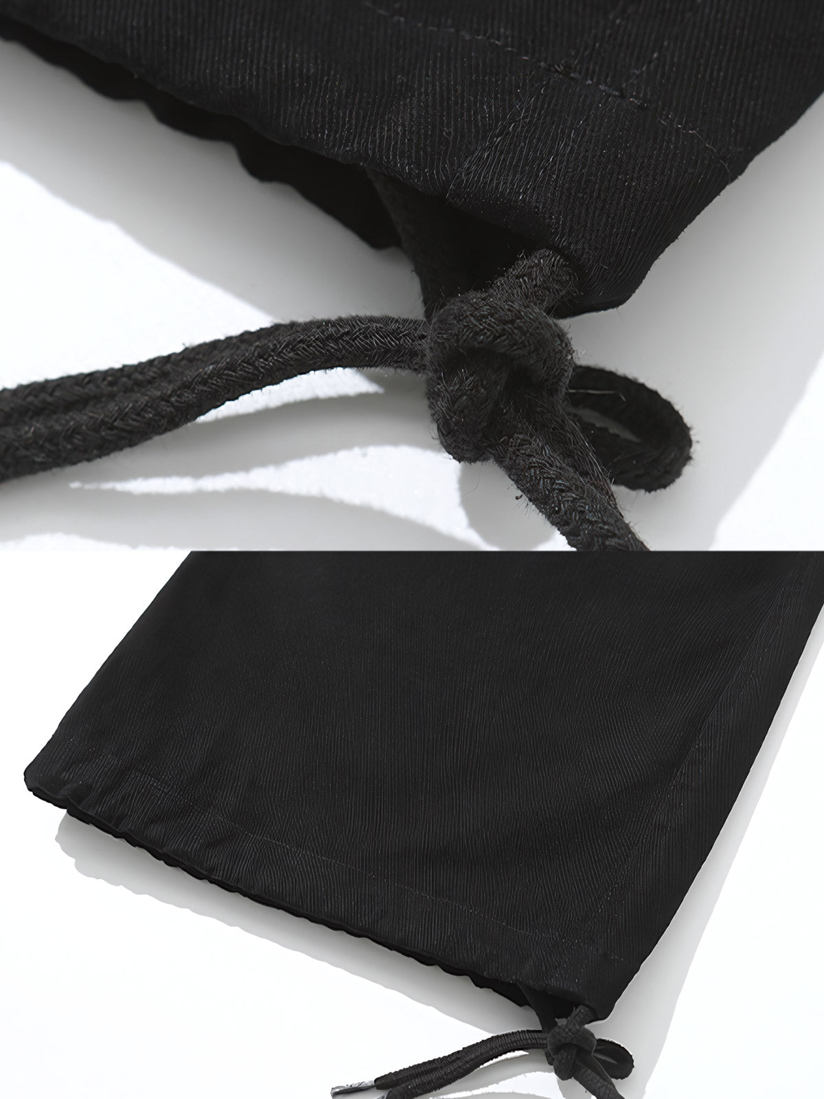 ワークパンツの多ポケットとドローストリングデザインのディテール