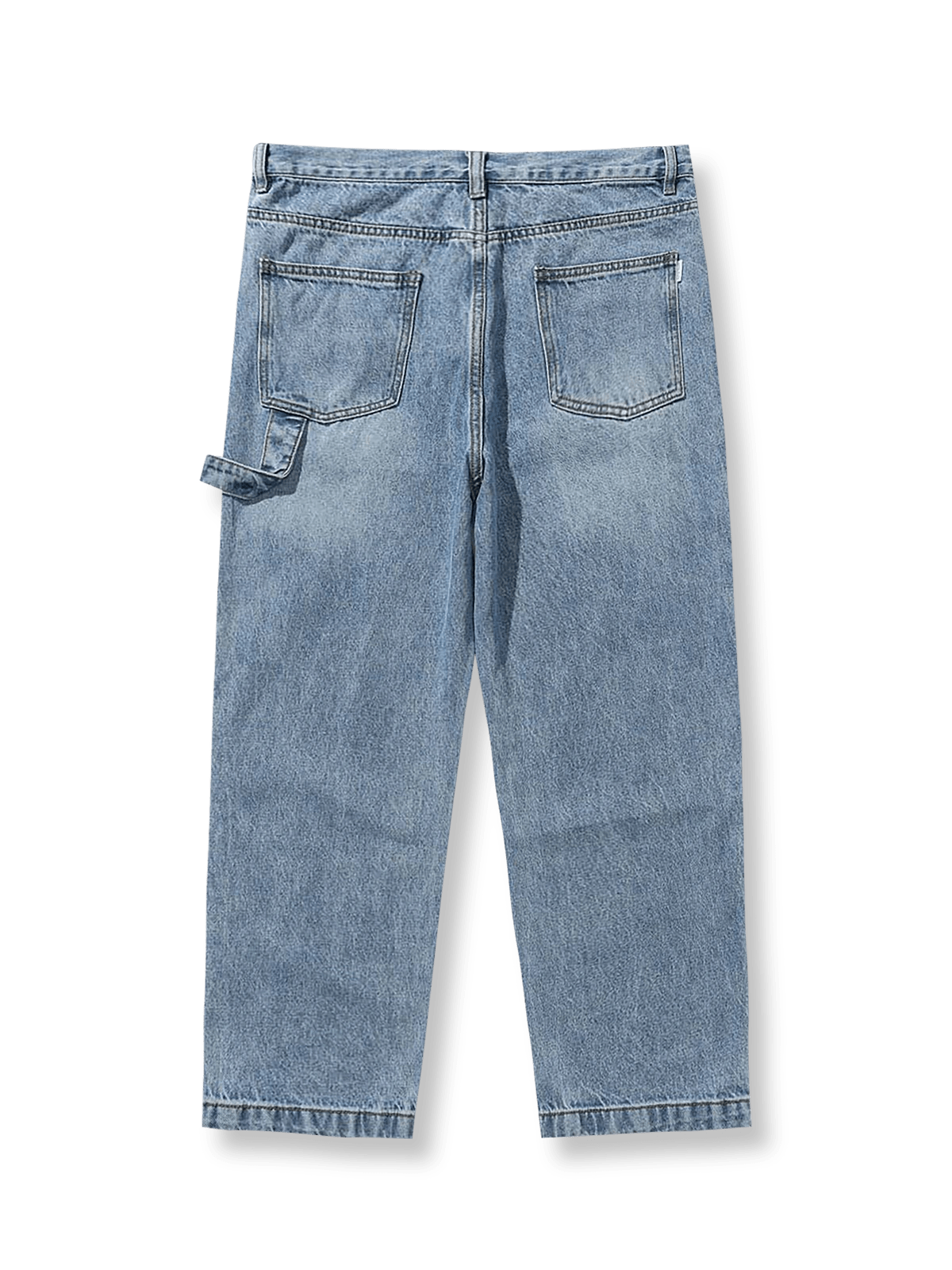 ウォッシュドワークスタイルデニムパンツの平置き画像