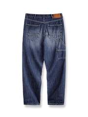 ウォッシュドデニム ロガーパンツ