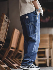 ウォッシュ 加工デニム テーパードパンツ