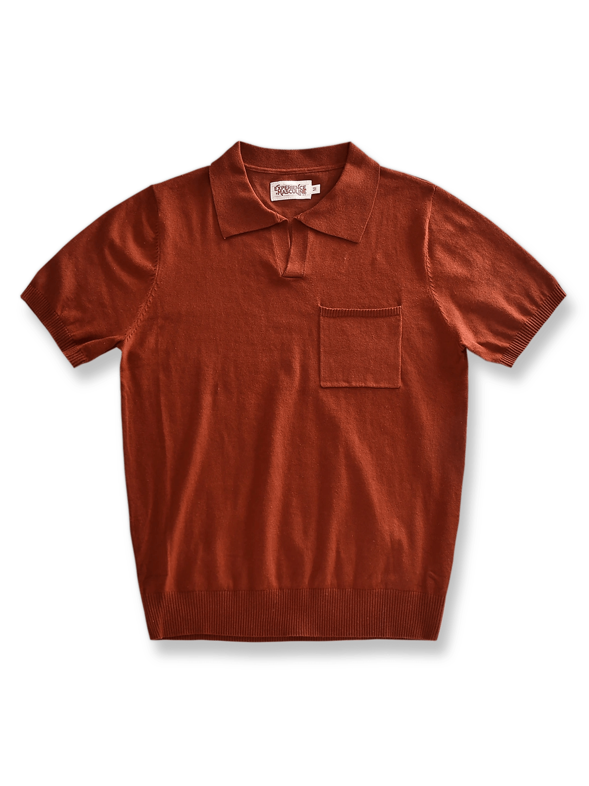 イタリアンポロシャツアメリカンヴィンテージ純綿ニットTシャツの平置き画像