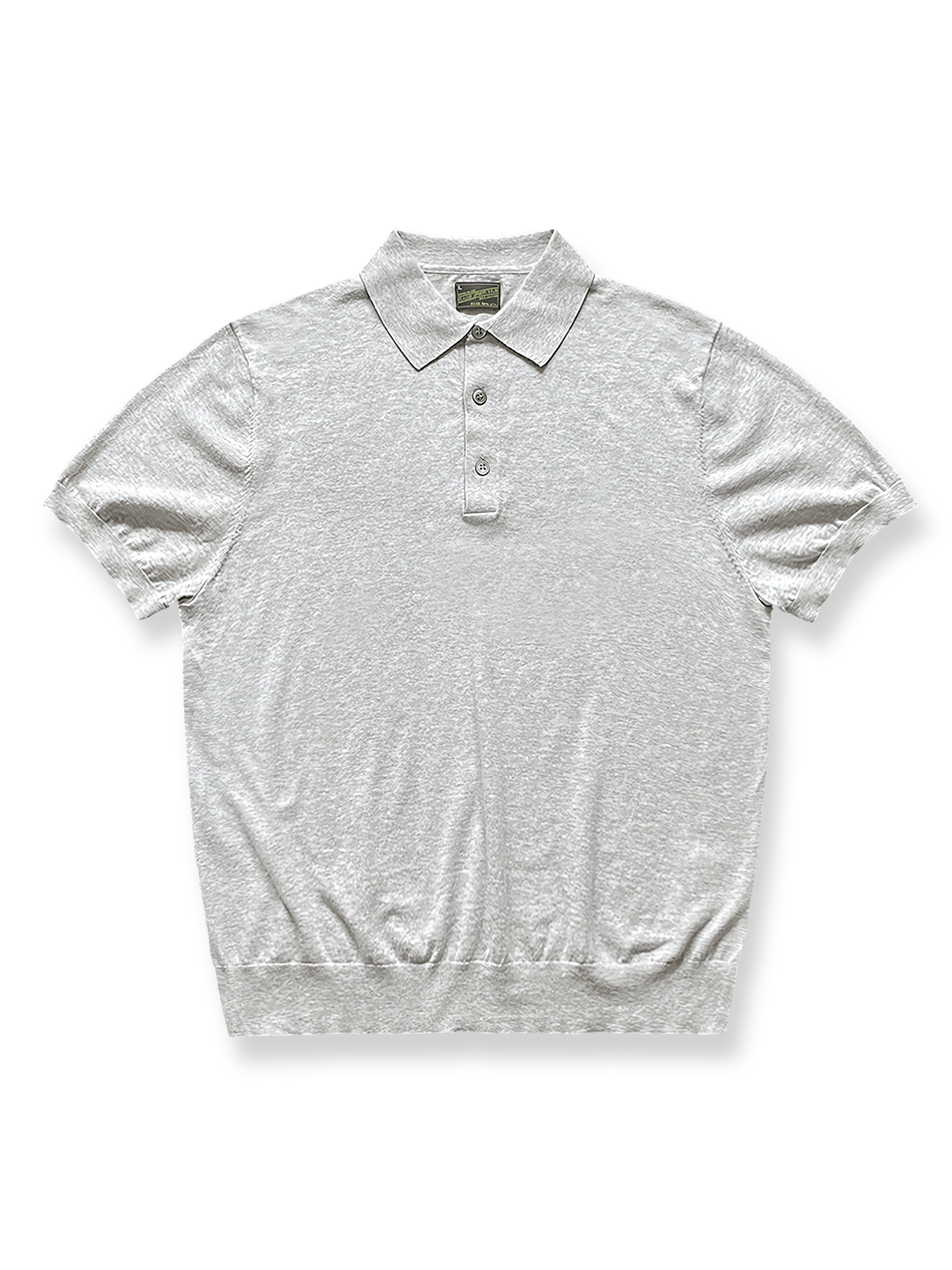 クラシックイングリッシュヴィンテージライトグレーカラーポロシャツの全体像