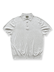 クラシックイングリッシュヴィンテージライトグレーカラーポロシャツの全体像