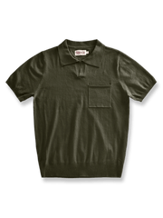 イタリアンポロシャツアメリカンヴィンテージ純綿ニットTシャツの平置き画像