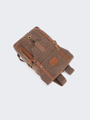 キャンバス×レザー コンビネーション アドベンチャーバックパック