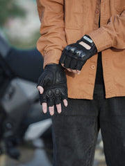 カーボンファイバー防護ライディング羊革手袋