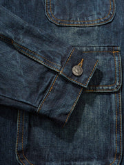 コーデュロイ襟 ウォッシュド 加工デニム ジャケット