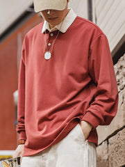 カラーブロック ニットポロセーター